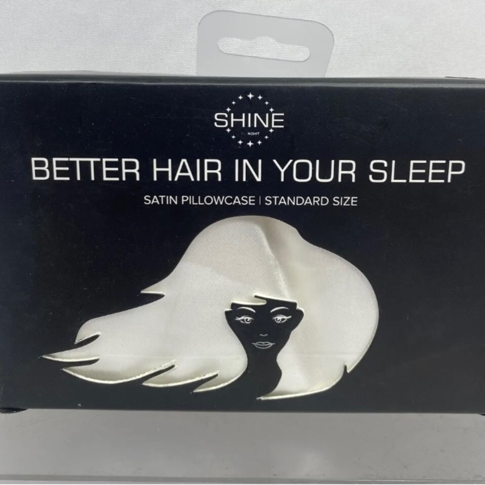 NWT Shine Better Hair In Your Sleep Satin Pillowcase Standard Size